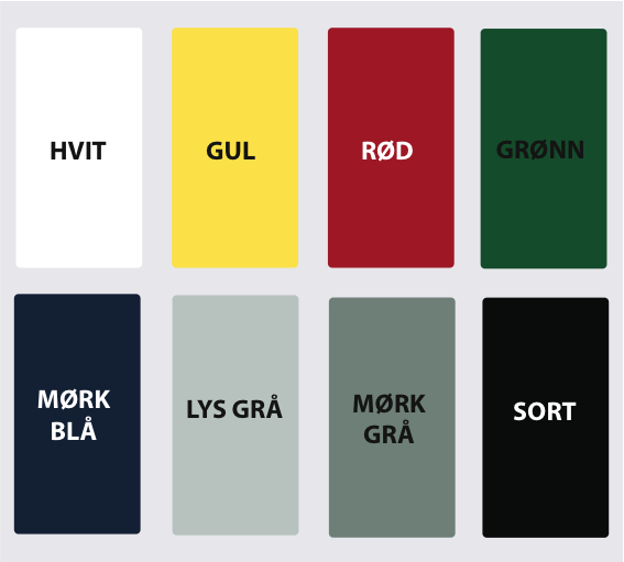 Fargekart for hardfolie (0,3 mm)