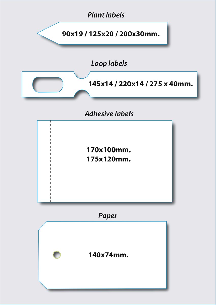 Standard format various labels